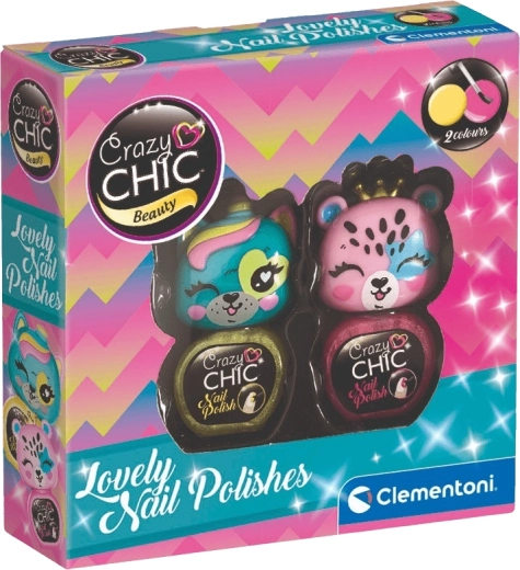 Clementoni Crazy Chic Beauty: nagų lakų rinkinys Lovely – Rinkinys