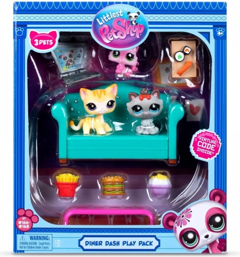 Littlest Pet Shop rinkinys užkandžiai su kačiukais – žaidimų paketas