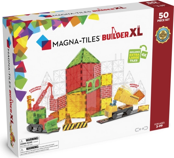 Magnetinis konstruktorius MAGNA-TILES Builder XL Trucks, 50 dalių