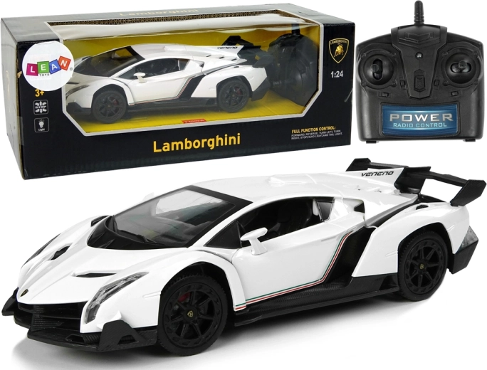 R/C Sports Car 1:24 Lamborghini Veneno White 2.4G Lights