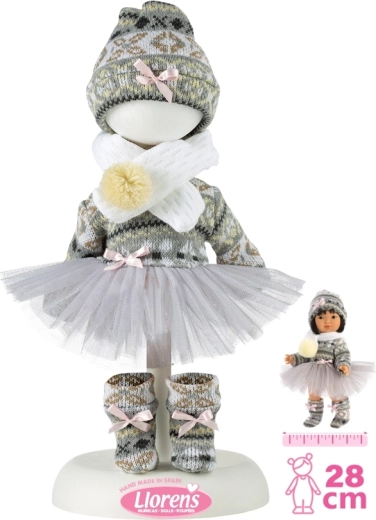 Llorens drabužėliai 28 cm lėlei – 5 dalių žieminis rinkinys