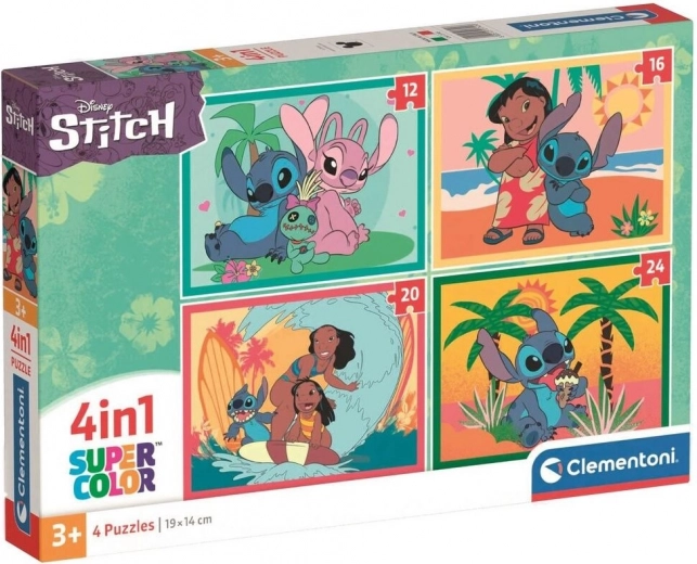 Clementoni dėlionė Stitch 4 viename vaikams