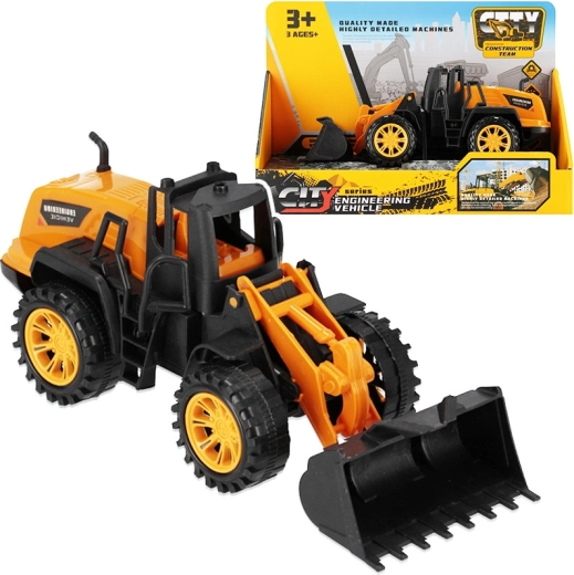 Automobilis buldozeris su „pull-back“ funkcija