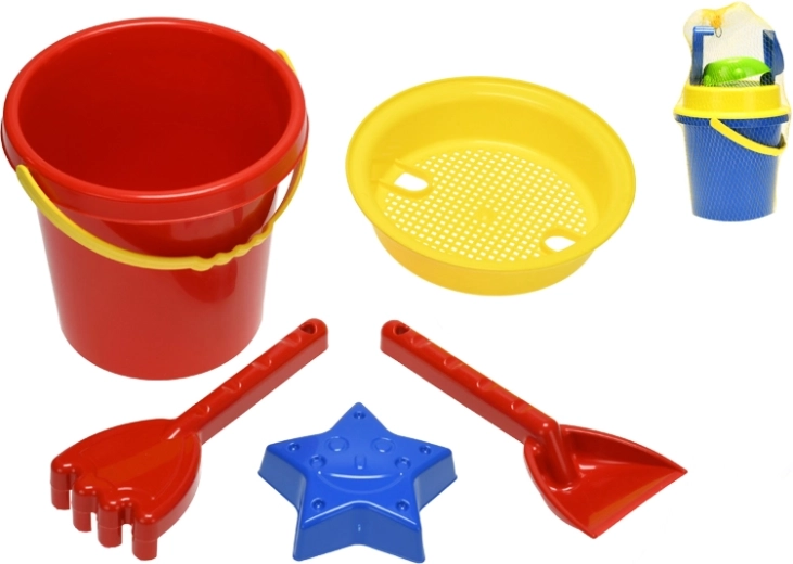 Kids’ sand set 5 pcs in net (17 cm)