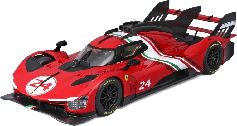 Bburago Ferrari 499P Modificata 1:18 raudonas lenktyninis modelis