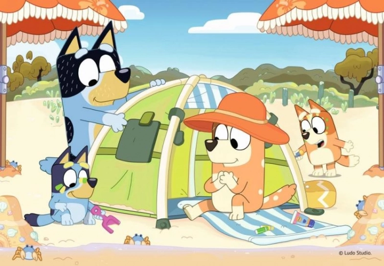 Dėlionė „Bluey“ paplūdimyje (35 detalės)
