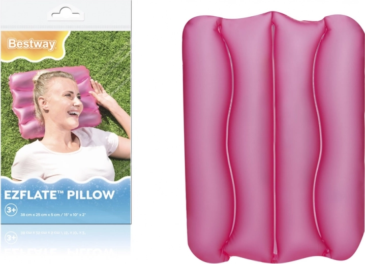 Inflatable Pillow Bestway Pink 38 x 25 cm