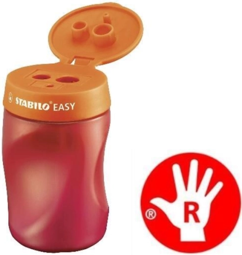 Ergonomiškas drožtukas dešiniarankiams STABILO EASYsharpener oranžinis