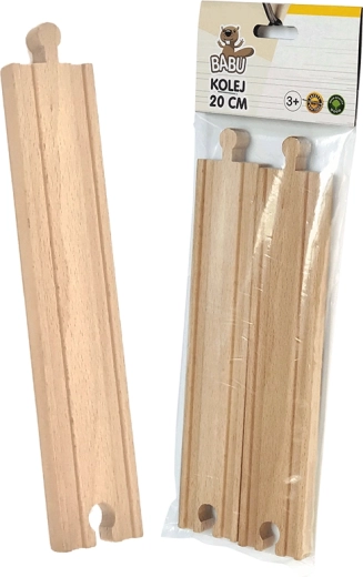 BABU mediniai tiesūs bėgiai 20 cm, 2 vnt.