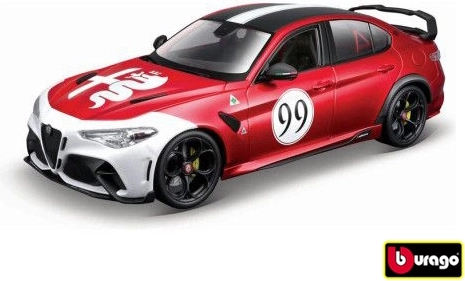 Metalinė automobilio modelio kopija 1:18 BBURAGO Alfa Romeo Giulia GTAm raudona