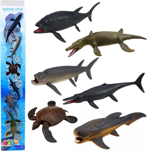 Marine Life mini jūrų gyvūnų figūrėlių rinkinys (6 vnt., 6–9 cm)