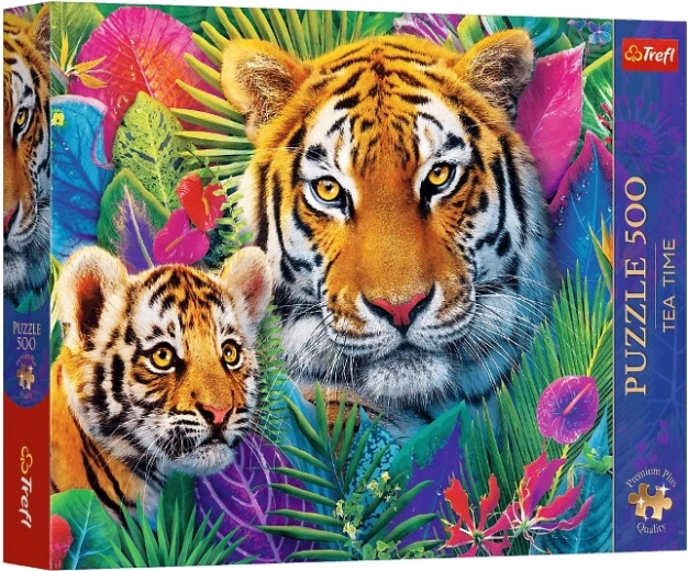 Puzzle Premium plus 500 Tea time – tigers in the jungle