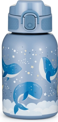 Petite&Mars Stainless Steel Thermos with Straw 350 ml Whale Song