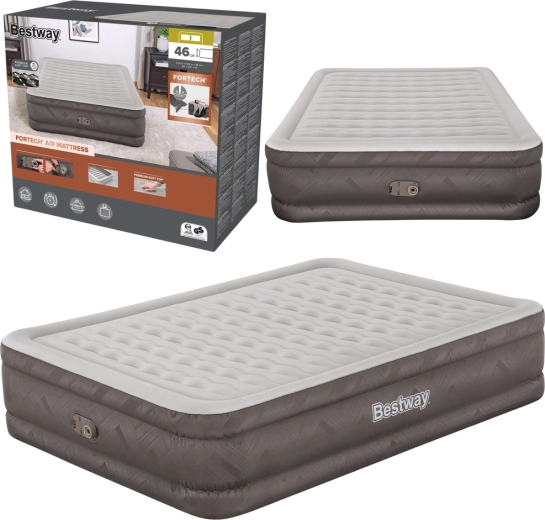 Pripučiamas čiužinys Queen su integruotu elektriniu siurbliu Bestway 203 × 152 × 46 cm