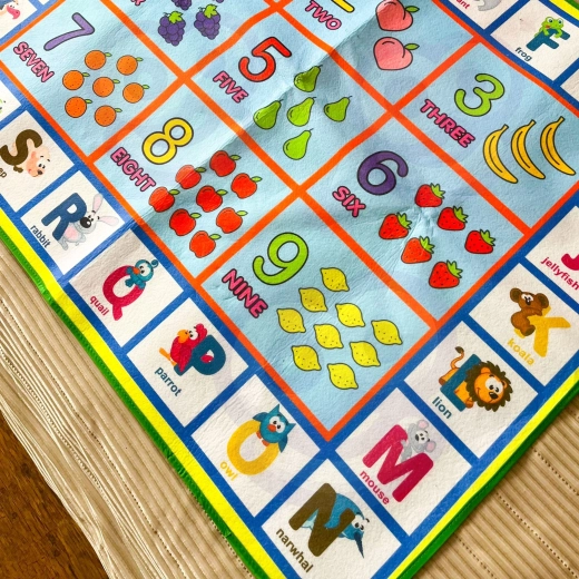Double-sided mat for learning through play