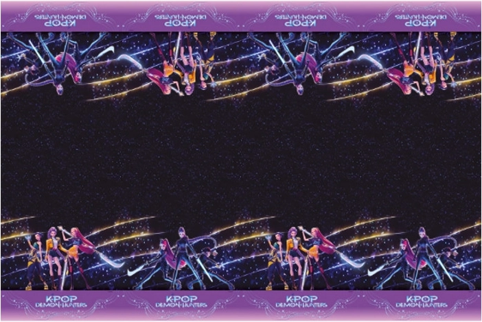 Plastikinė staltiesė Demon Hunters – K-POP motyvas 120 × 180 cm