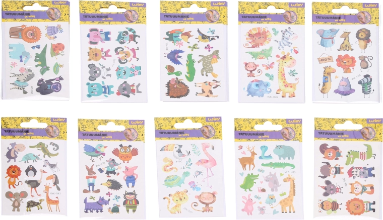 Animal Temporary Tattoos 7.5 × 11 cm