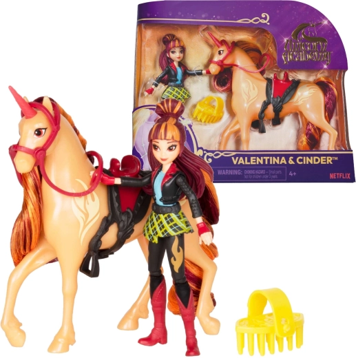 Unicorn Academy Valentina ir Cinder – mergaitės ir vienaragio figūrėlė su priedais