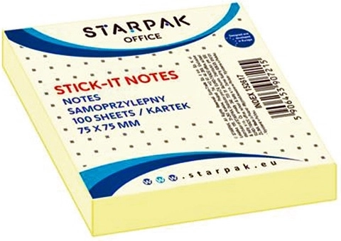 Stick-it lipnūs lapeliai geltoni 7,5 cm