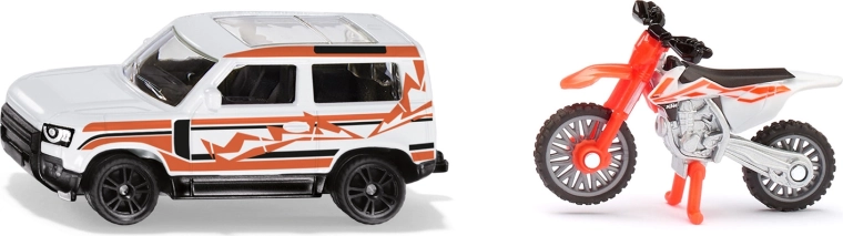 Siku rinkinys: Land Rover Defender ir motokroso motociklas KTM 450 SX-F