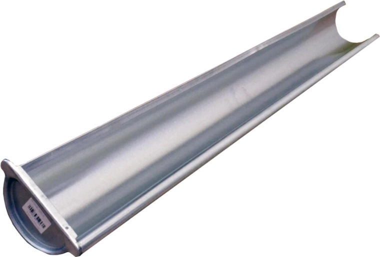 Kairysis galinis latakas 250 mm, ilgis 1 m, cinkuotas plienas