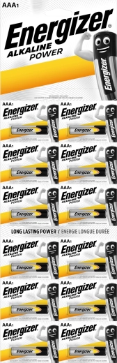 Energizer Power Alkaline AAA mikrotuškinės baterijos, 12 vnt.
