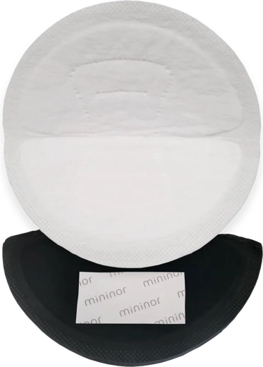Mininor disposable breast pads black 24 pcs