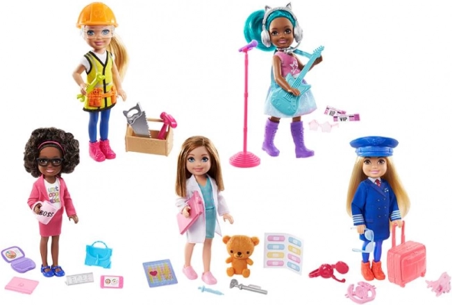 Lėlė Barbie Chelsea įvairiose profesijose