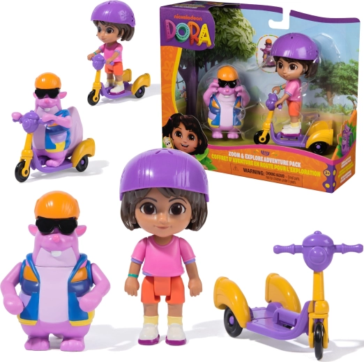 Dora and Tico – Zoom & Explore Playset with Scooter and Accessories