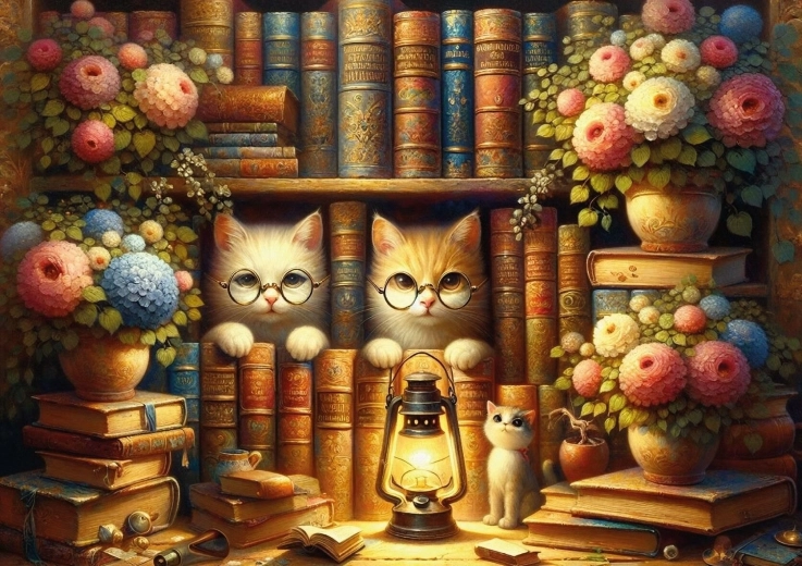 Cat Library Puzzle 260 pieces