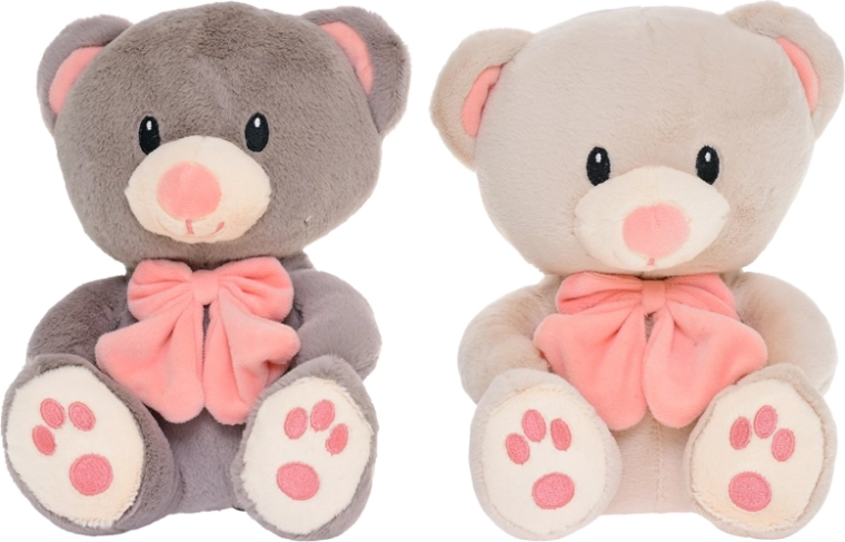 Plush teddy bear 28 cm with bow