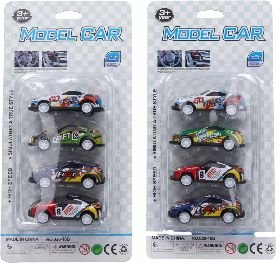 Car Set 6.5 cm - 4 pieces
