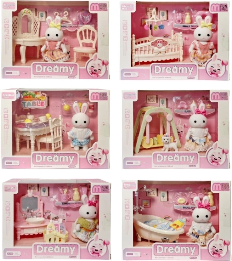 Bunnies with accessories – figurine playset
