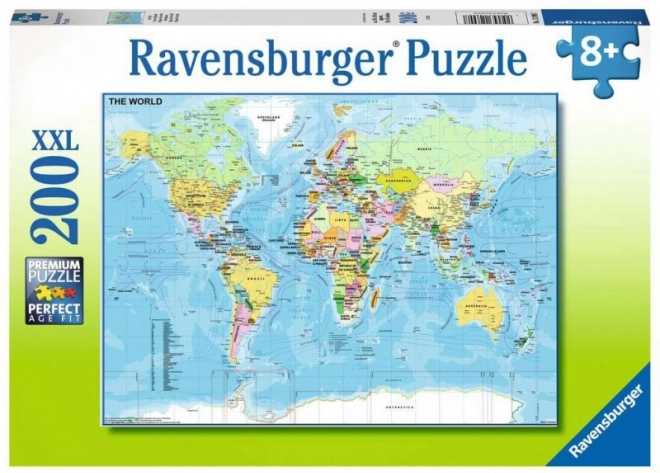 Ravensburger pasaulio žemėlapis – 200 detalių dėlionė