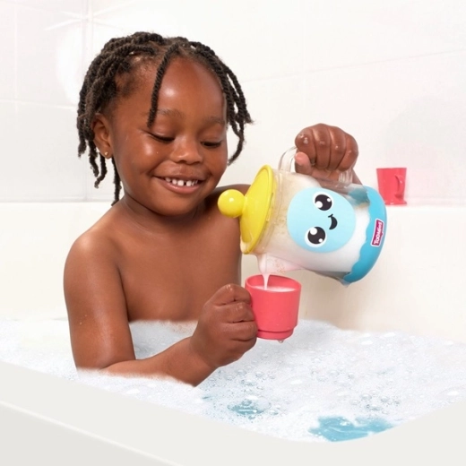 Bath tea set for creative play