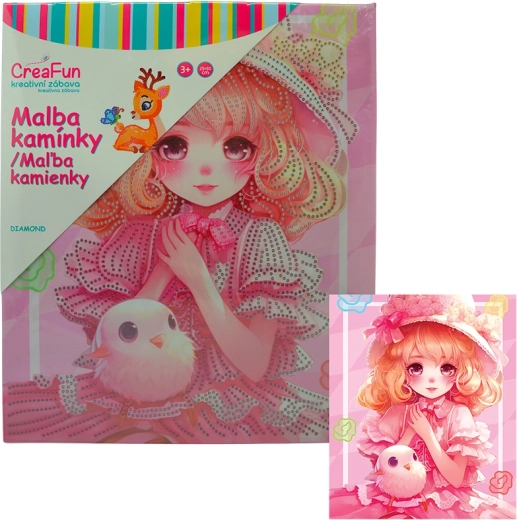 Diamond Painting – Pink Doll 25 × 30 cm