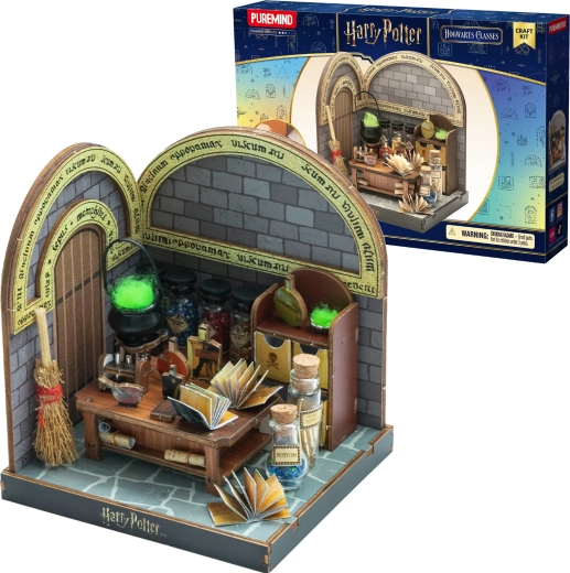 Puremind Harry Potter wooden 3D buildable model – Potions Classroom (DIY diorama)