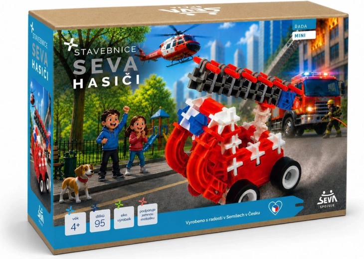 SEVA mini ugniagesiai – konstruktorius iš 95 dalių