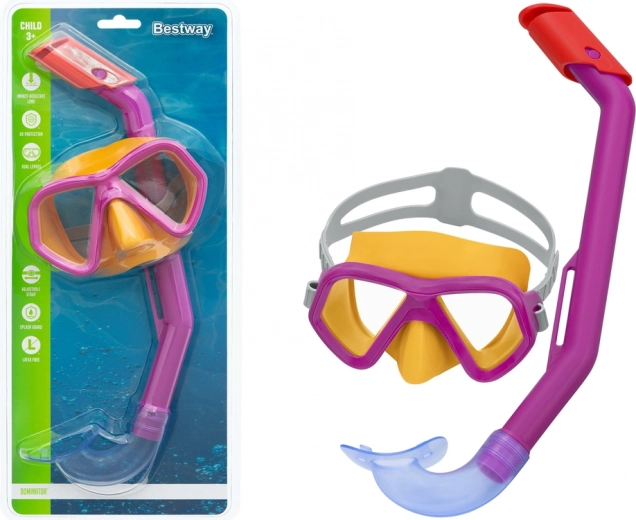 Vaikiškas nardymo su kauke ir snorkeliu rinkinys BESTWAY