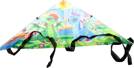 Flying kite with little dragons design 74 × 40 cm
