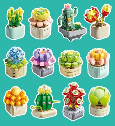 Flower Pot Building Set, 1051 Pieces