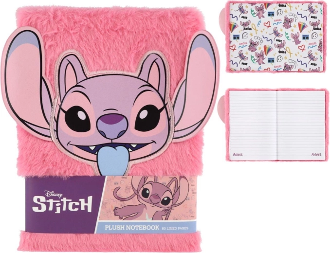 Lilo and Stitch Angel Ring-Bound Notebook with Plush Covers