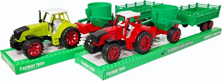 Tractor with two trailers