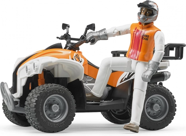 Movable rider with helmet