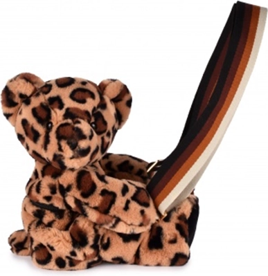 Doudou plush leopard shoulder bag 30 cm
