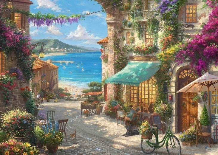 Norimpex Tapyba pagal skaičius „Miestas prie jūros“ 40 × 50 cm