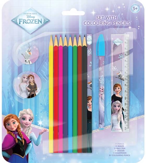 Rinkinys su spalvotais pieštukais Frozen Ledo karalystė