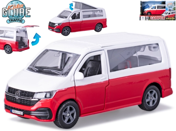 Metalinis VOLKSWAGEN furgonas su atbulinės eigos funkcija 13,5 cm – Kids Globe Traffic