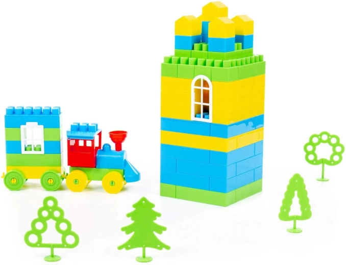 Tall towers and a little train for a fantasy world