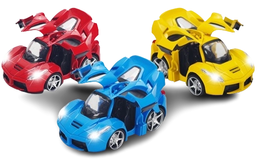 Metal Car 1:32 with Pull-Back, Light and Sound